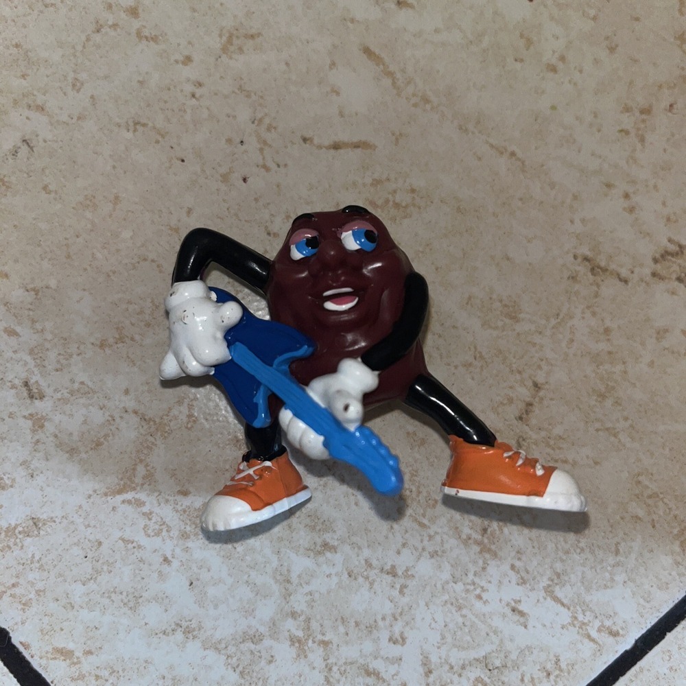 Calrab The California Raisins Plastic PVC Figure Blue Guitar Rocker Vintage 1988